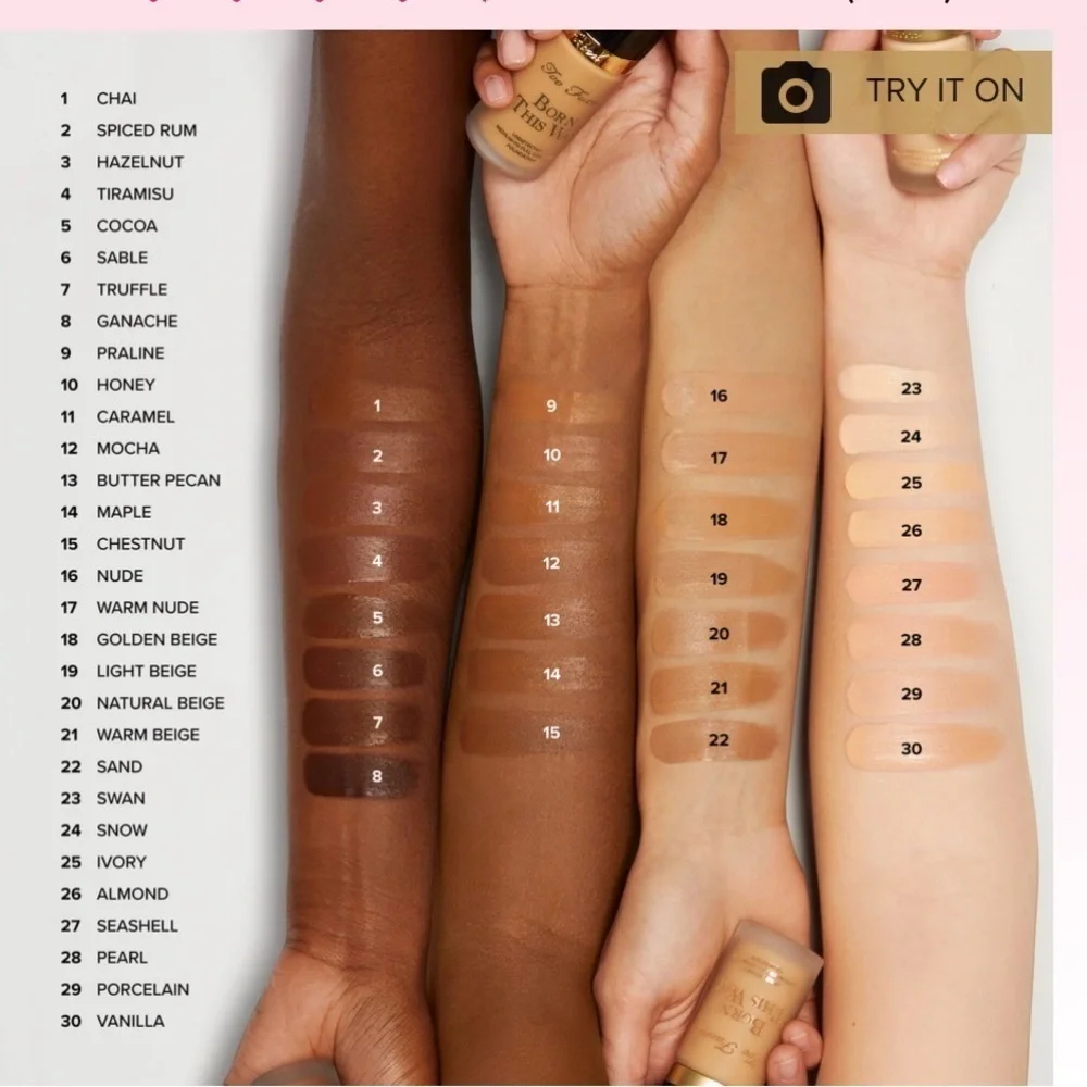Too Faced Born This Way “SWAN” Undetectable Medium To Full Coverage Foundation